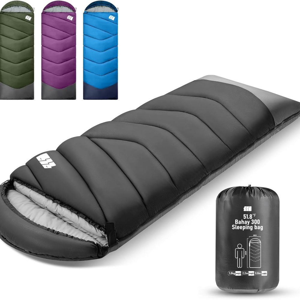 Sleeping Bags for Adults Cold Weather,Portable, Waterproof,Lightweight Sleeping Bag for Tall Girls Boys with Compression Sack for Warm Camping, Hiking, Outdoor & Indoor